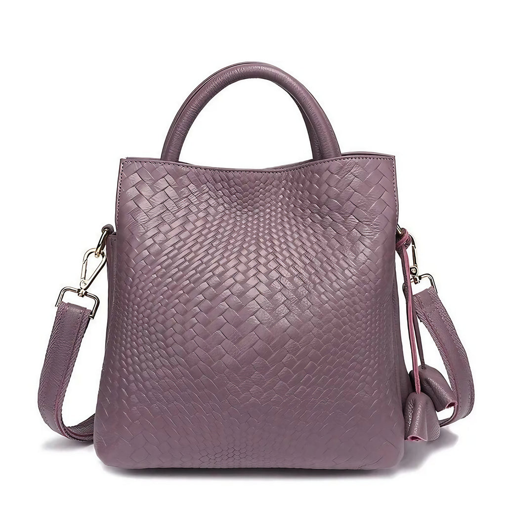 Sac cabas femme en cuir, noir, violet ou rouge, violet