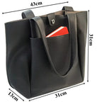 Sac cabas femme format carré 31 x 31 cm, trois coloris