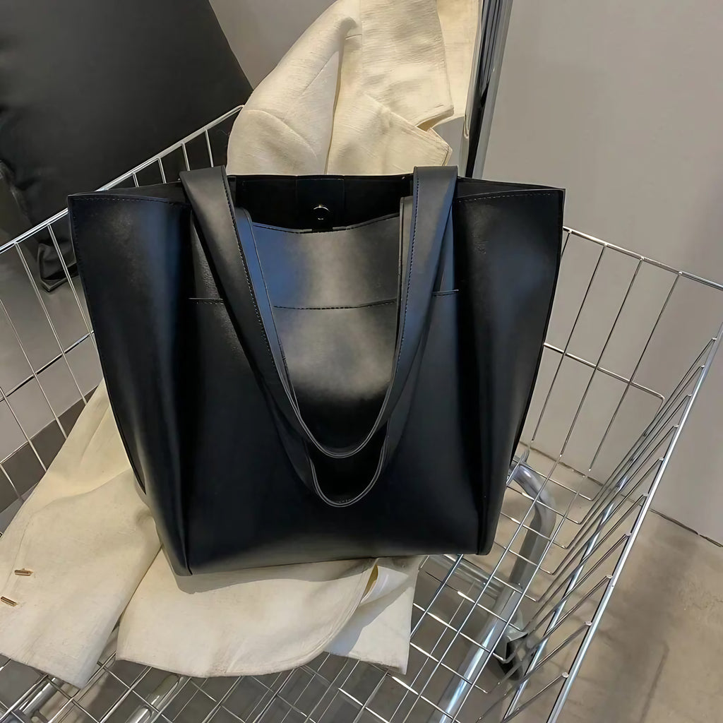 Sac cabas femme format carré 31 x 31 cm, trois coloris, noir