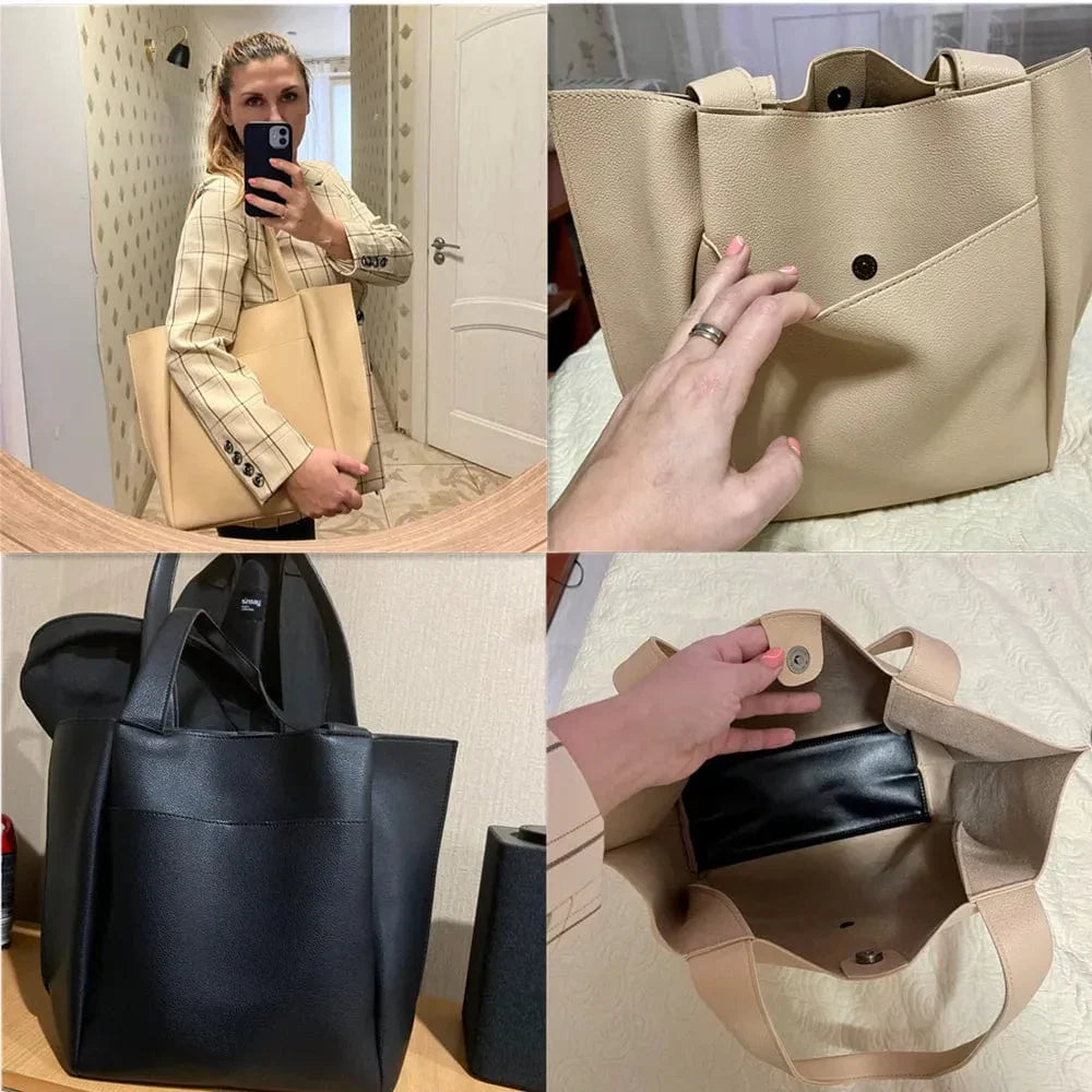 Sac cabas femme format carré 31 x 31 cm, trois coloris