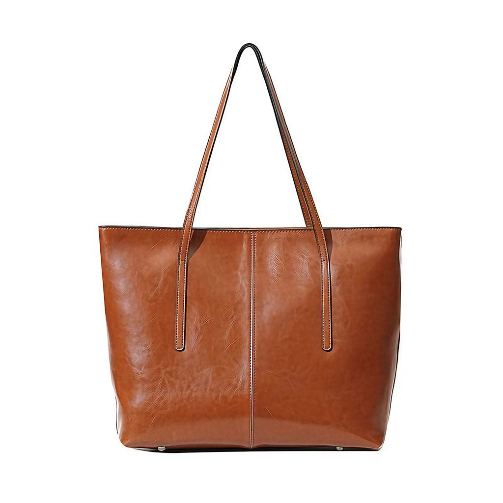 Sac cabas femme en cuir pour ordinateur, 36 x 30 cm, trois coloris, marron