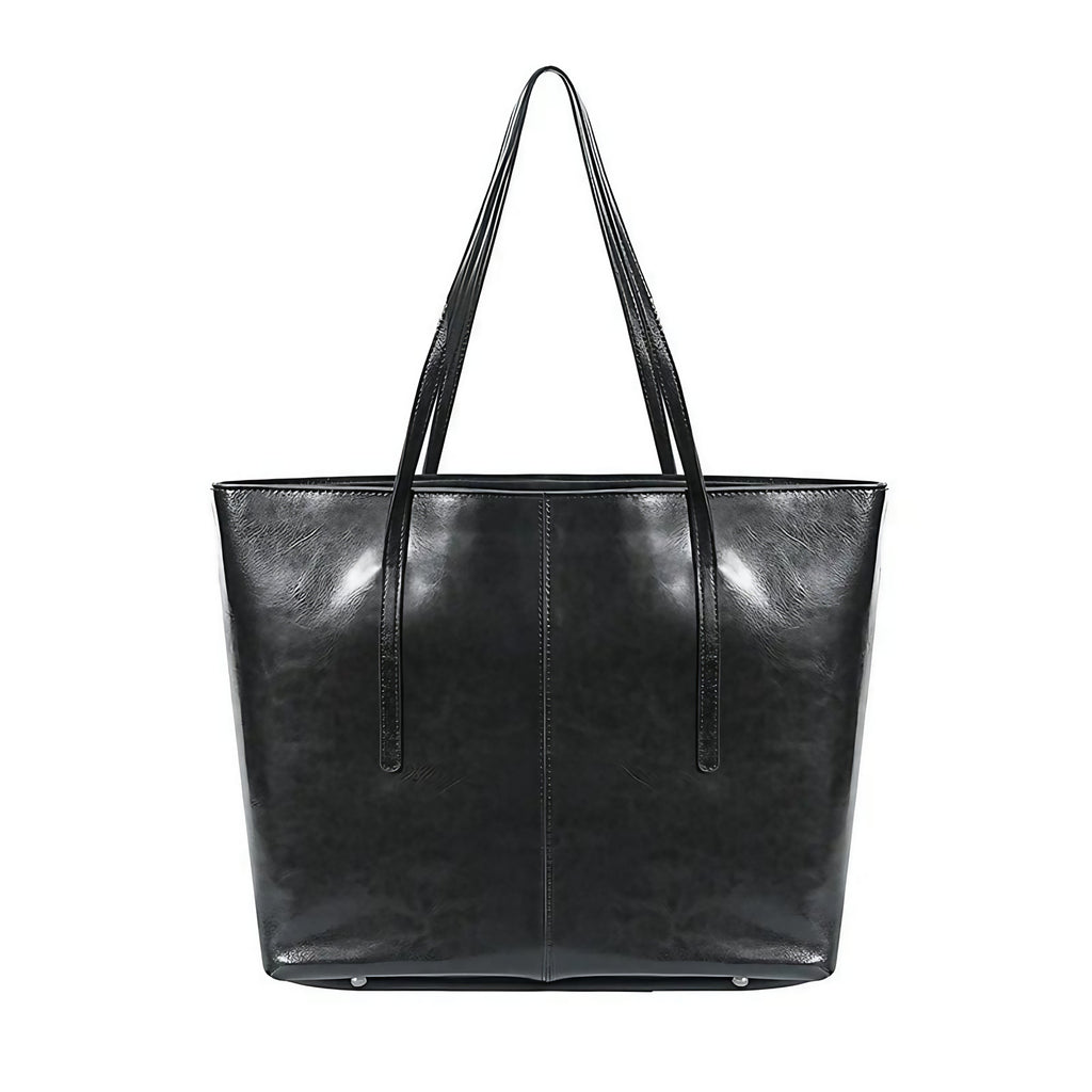 Sac cabas femme en cuir pour ordinateur, 36 x 30 cm, trois coloris, noir
