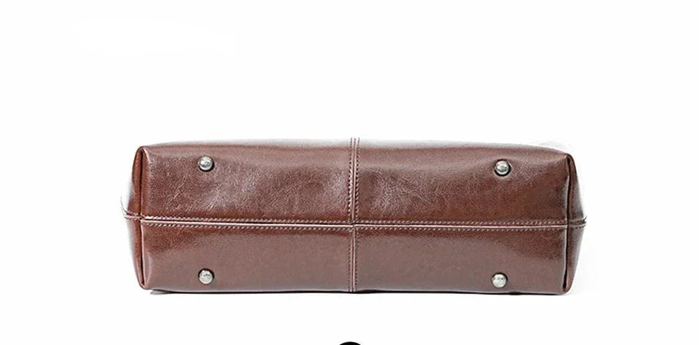 Sac cabas femme en cuir pour ordinateur, 36 x 30 cm, trois coloris