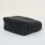 Sac cabas tressé femme porté épaule, pochon intérieur amovible