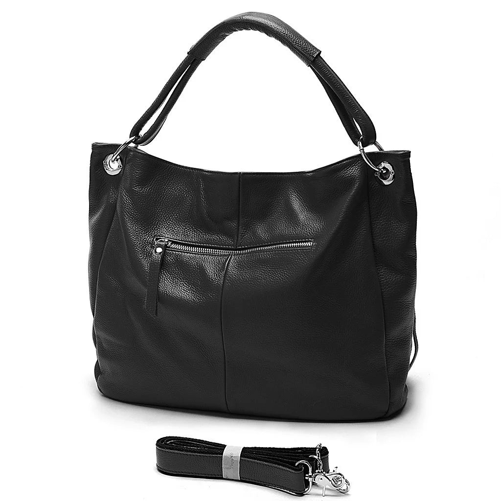 Sac cabas femme en cuir à pompon, ordinateur 15,6 pouces