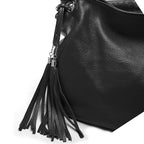 Sac cabas femme en cuir à pompon, ordinateur 15,6 pouces