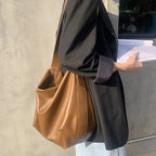 Sac cabas femme en similicuir végan zippé, café ou noir