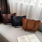 Sac cabas femme en similicuir, bandoulière à chaîne, zippé