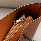 Sac cabas femme en similicuir, bandoulière à chaîne, zippé