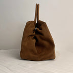 Sac cabas femme en daim à deux compartiments, trois coloris