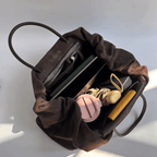 Sac cabas femme en daim à deux compartiments, trois coloris