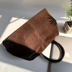 Sac cabas femme en daim à deux compartiments, trois coloris