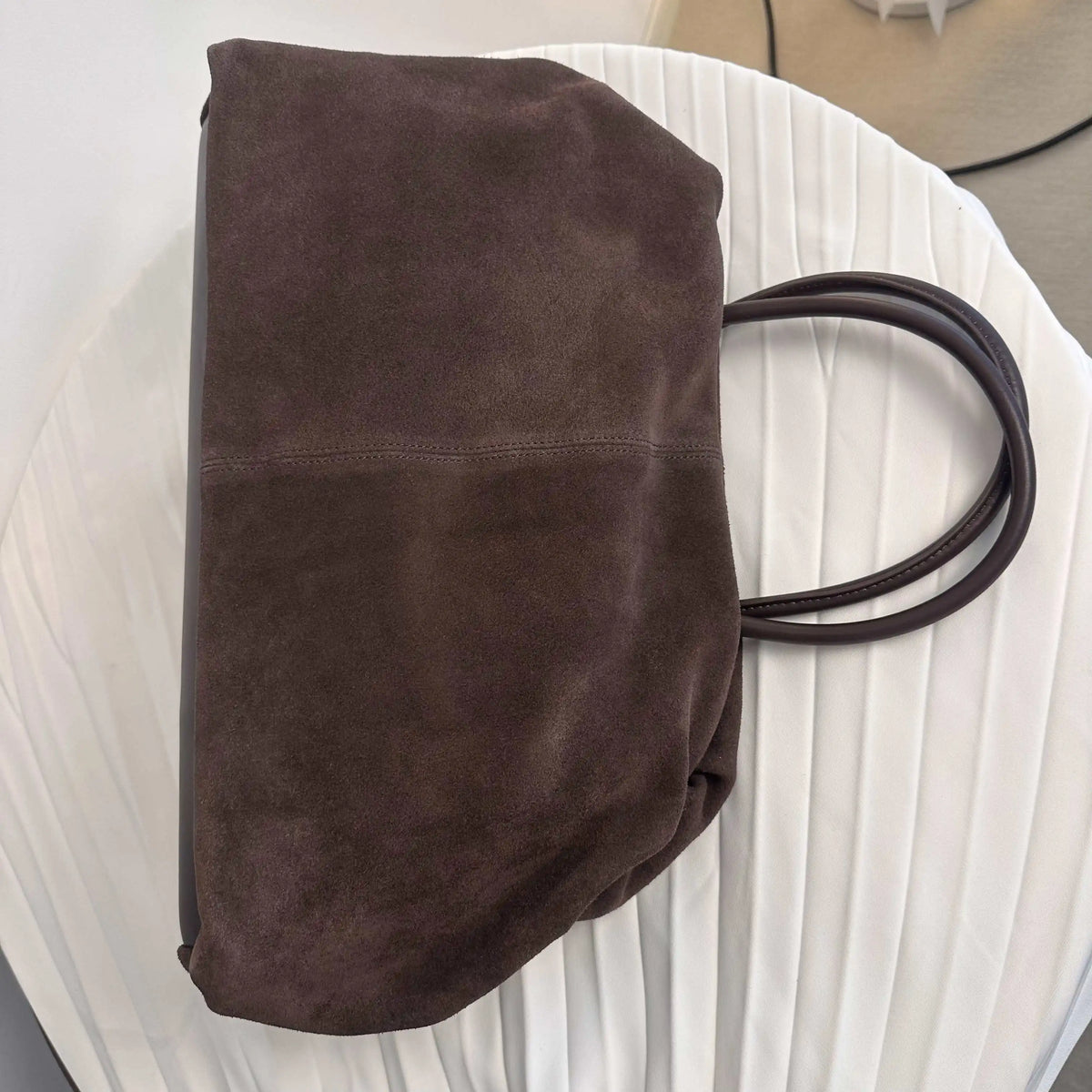 Sac cabas femme en daim à deux compartiments, trois coloris