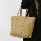 Sac cabas femme à paillettes, fermeture éclair, porté épaule