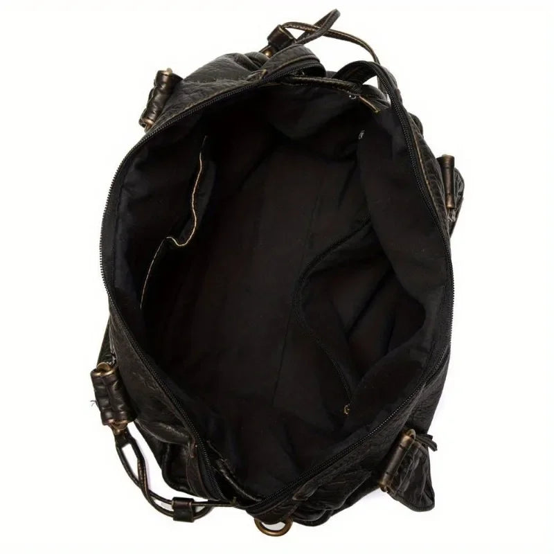 Sac cabas femme en similicuir souple, 36 x 27 cm, bandoulière amovible