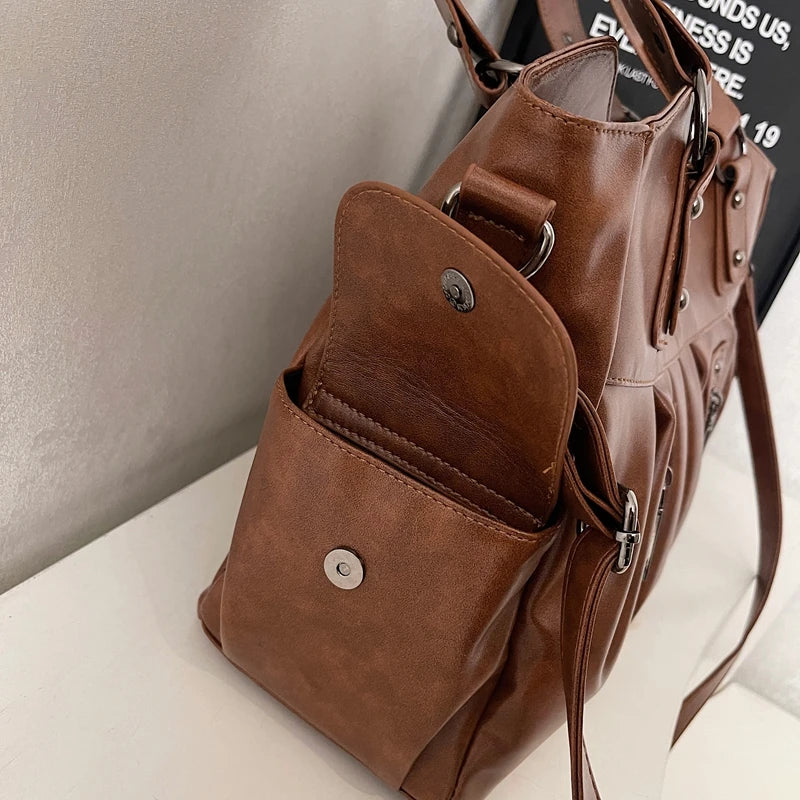Sac cabas femme pour les cours et le travail, en similicuir
