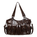 Sac cabas femme pour les cours et le travail, en similicuir, café