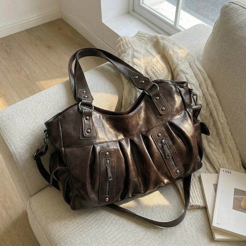 Sac cabas femme pour les cours et le travail, en similicuir