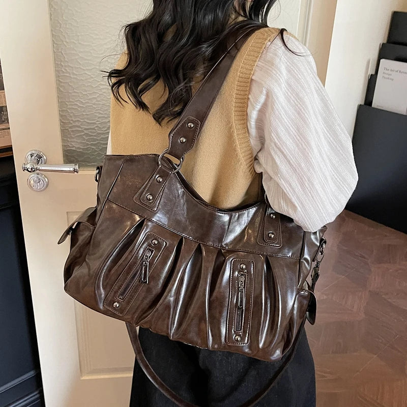 Sac cabas femme pour les cours et le travail, en similicuir