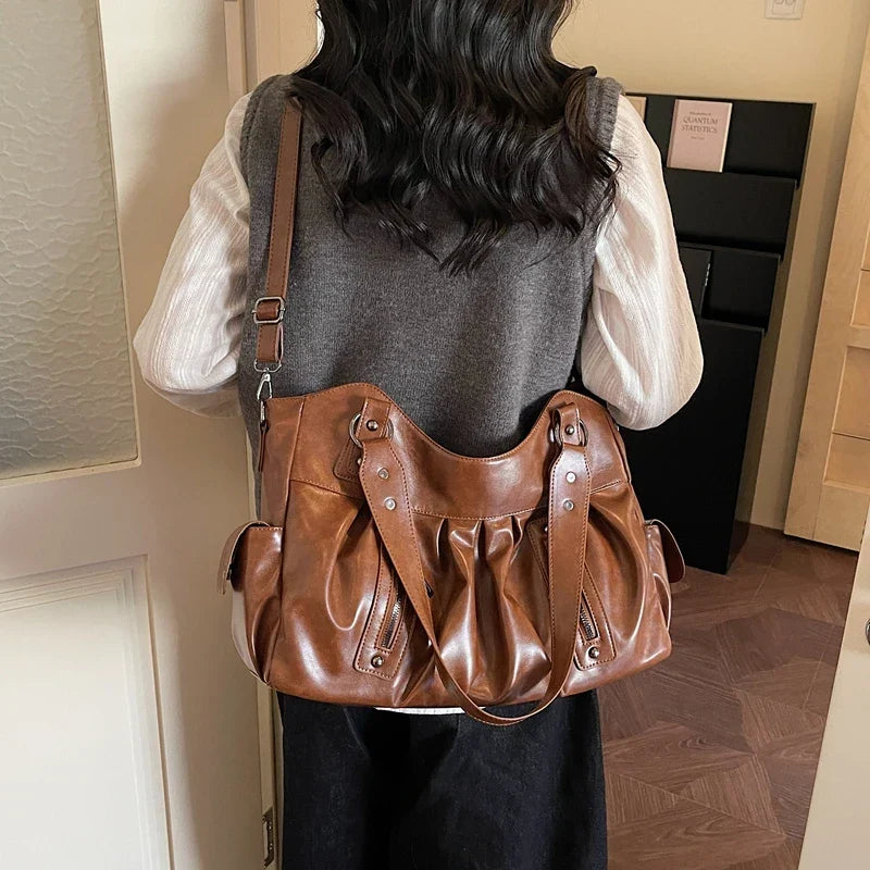 Sac cabas femme pour les cours et le travail, en similicuir