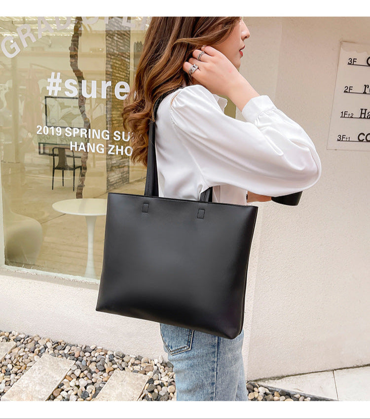 Sac cabas femme format A4 en similicuir, fermeture zip