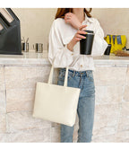 Sac cabas femme format A4 en similicuir, fermeture zip