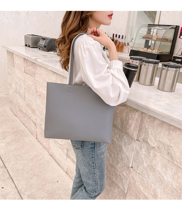 Sac cabas femme format A4 en similicuir, fermeture zip