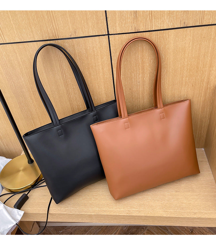 Sac cabas femme format A4 en similicuir, fermeture zip