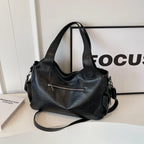Sac cabas femme en similicuir, cinq poches extérieures