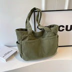 Sac cabas femme en velours côtelé, zippé, cinq coloris, vert