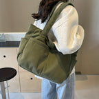 Sac cabas femme en velours côtelé, zippé, cinq coloris