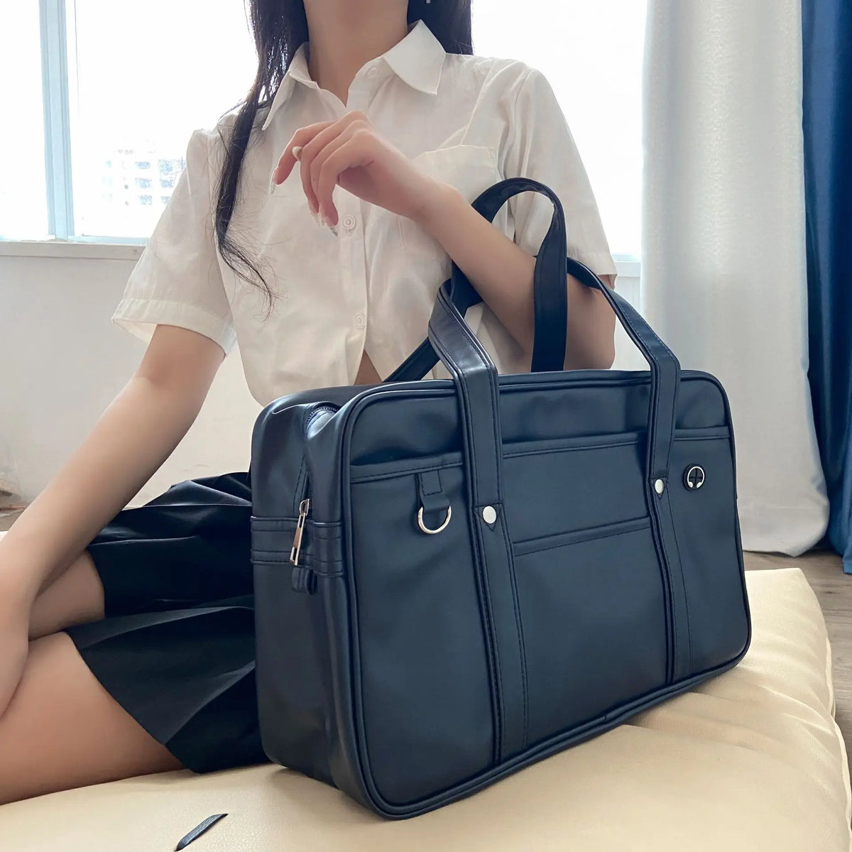 Sac cabas femme pour les cours, ordinateur jusqu'à 16 pouces