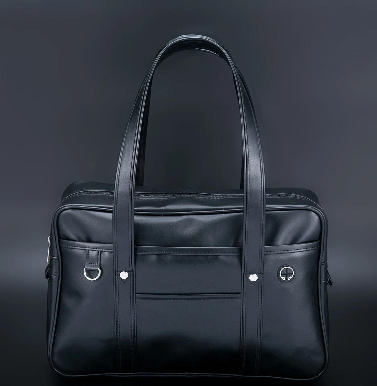 Sac cabas femme pour les cours, ordinateur jusqu'à 16 pouces, noir
