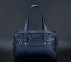Sac cabas femme pour les cours, ordinateur jusqu'à 16 pouces, bleu marine