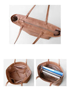 Sac cabas femme évasé, trois poches intérieures, noir ou camel