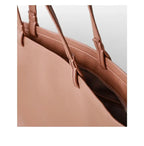 Sac cabas femme évasé, trois poches intérieures, noir ou camel
