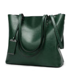 Sac cabas femme en similicuir, cinq coloris, 34 cm, vert