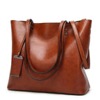 Sac cabas femme en similicuir, cinq coloris, 34 cm, marron