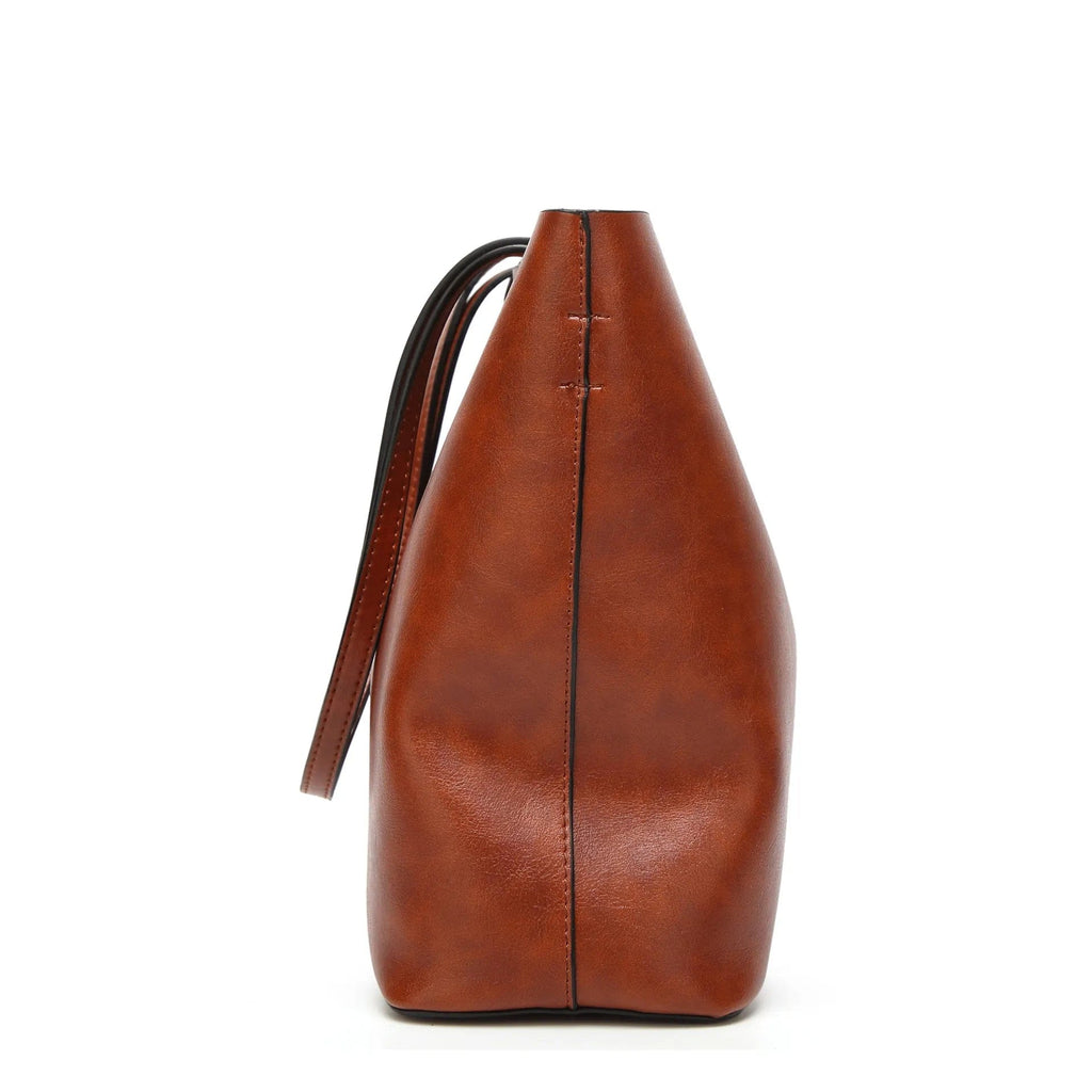 Sac cabas femme en similicuir, cinq coloris, 34 cm