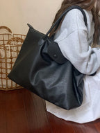 Sac cabas femme en similicuir, format 40 x 30 cm, zippé