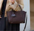 Sac cabas femme en daim synthétique, pochette amovible
