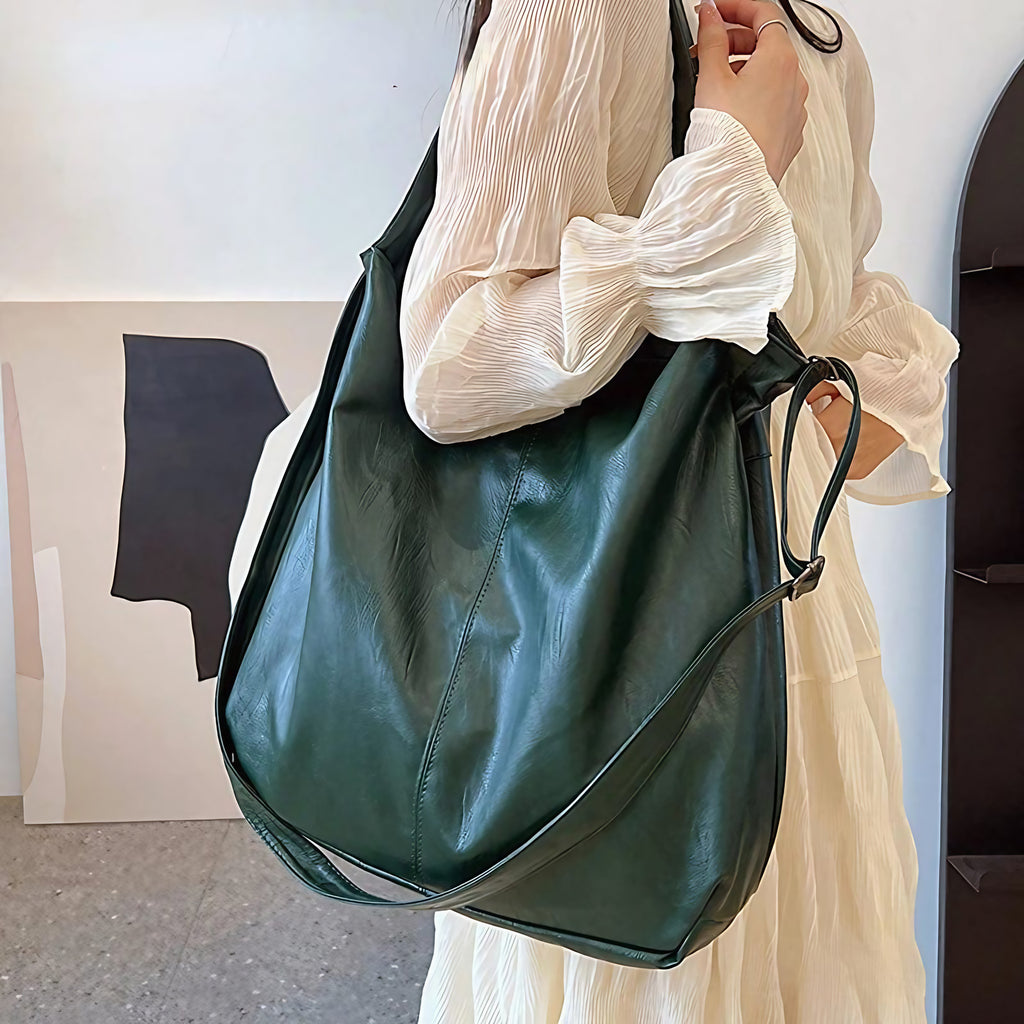 Sac cabas femme en similicuir à porter main ou en bandoulière