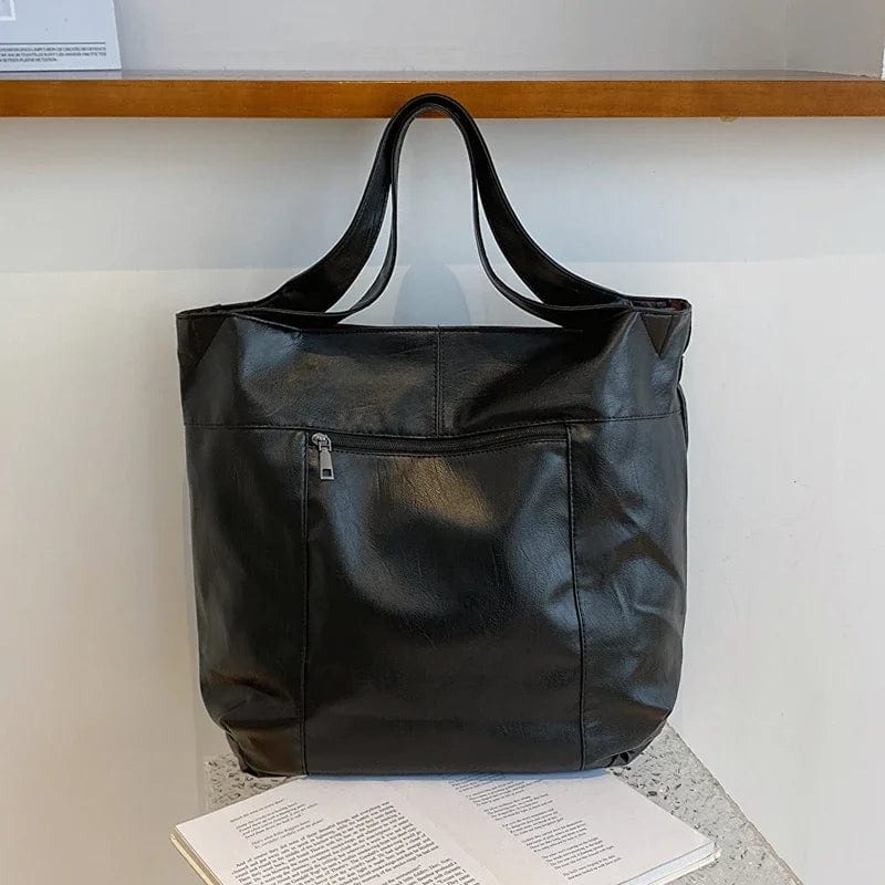 Sac cabas femme en similicuir à porter main ou en bandoulière