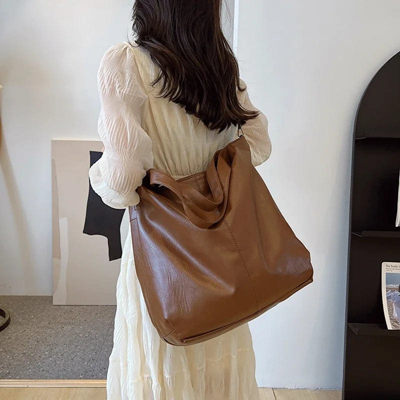 Sac cabas femme en similicuir à porter main ou en bandoulière