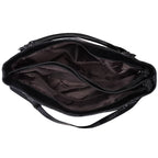 Sac cabas femme en similicuir noir, style biker, pour les cours