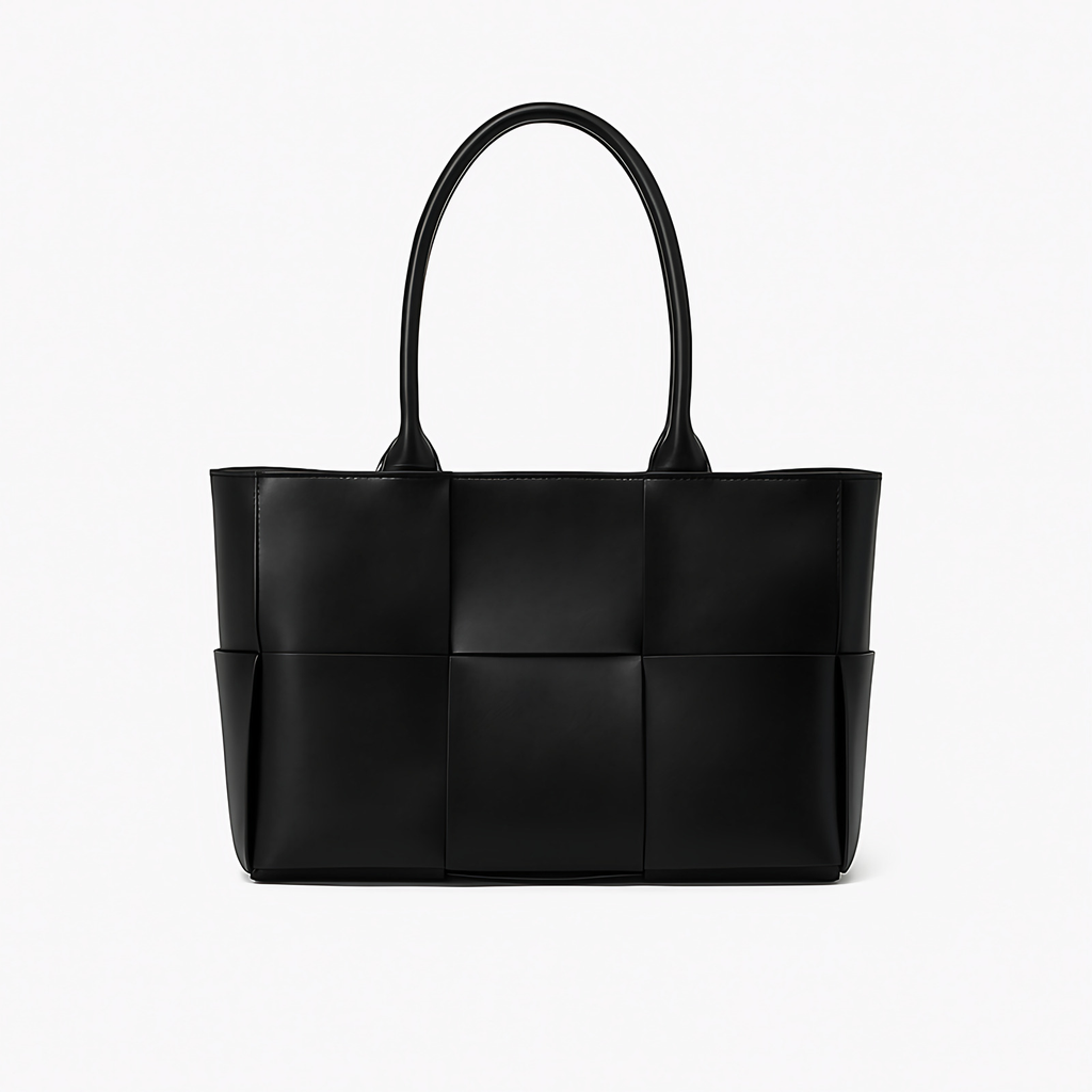 Sac cabas tressé femme 35 x 23 cm, quatre coloris, noir