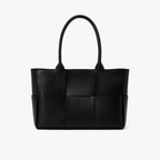 Sac cabas tressé femme 35 x 23 cm, quatre coloris, noir