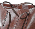 Sac cabas femme pour ordinateur portable, en cuir