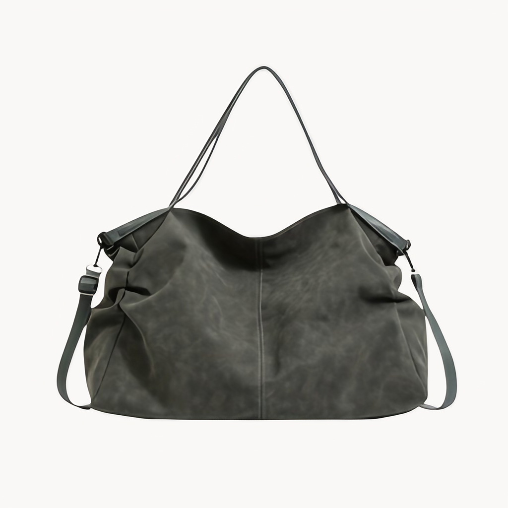 Grand sac cabas femme en cuir, format ordinateur, trois coloris, vert