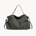 Grand sac cabas femme en cuir, format ordinateur, trois coloris, vert